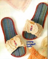 chinelos  de croche